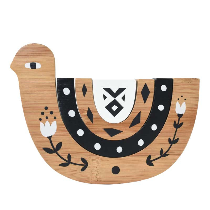 Bamboo Nesting Bird Stacker