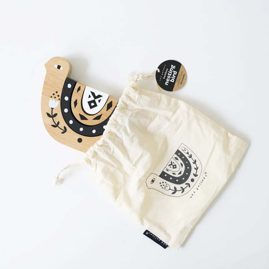 Bamboo Nesting Bird Stacker