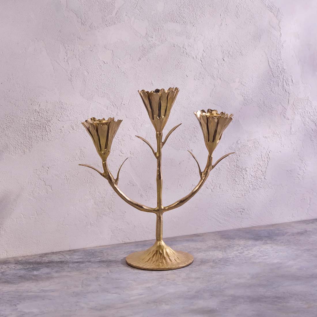 Gold Floral Candleabra