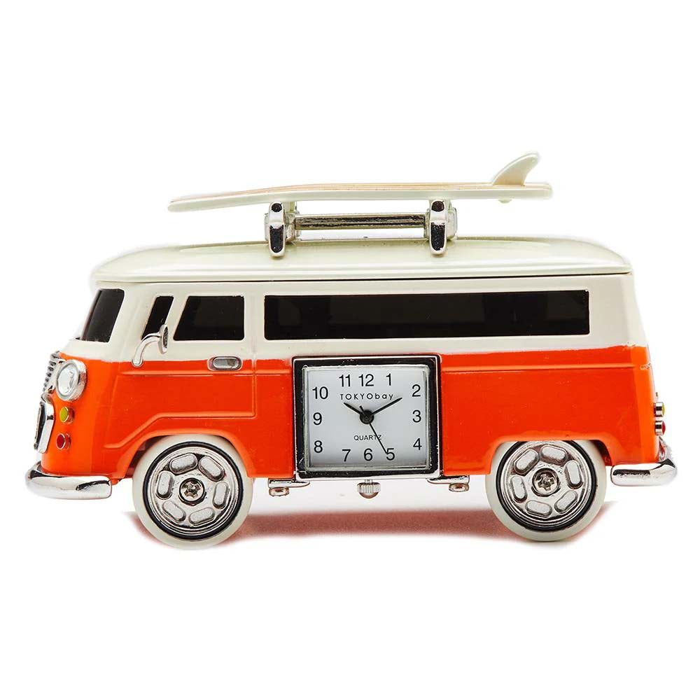 Orange Bus Clock