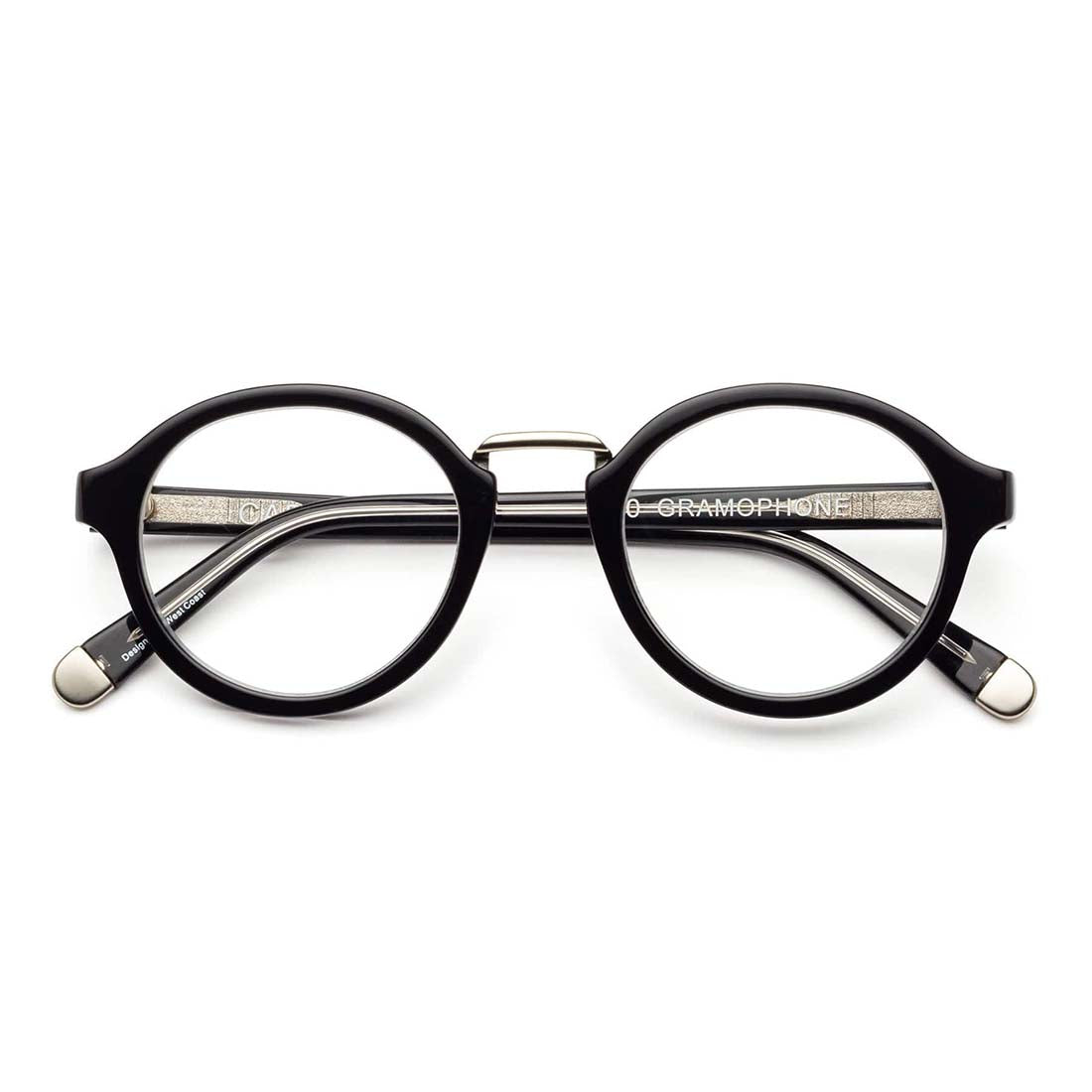 Polished Black Gramophone Readers +2.0