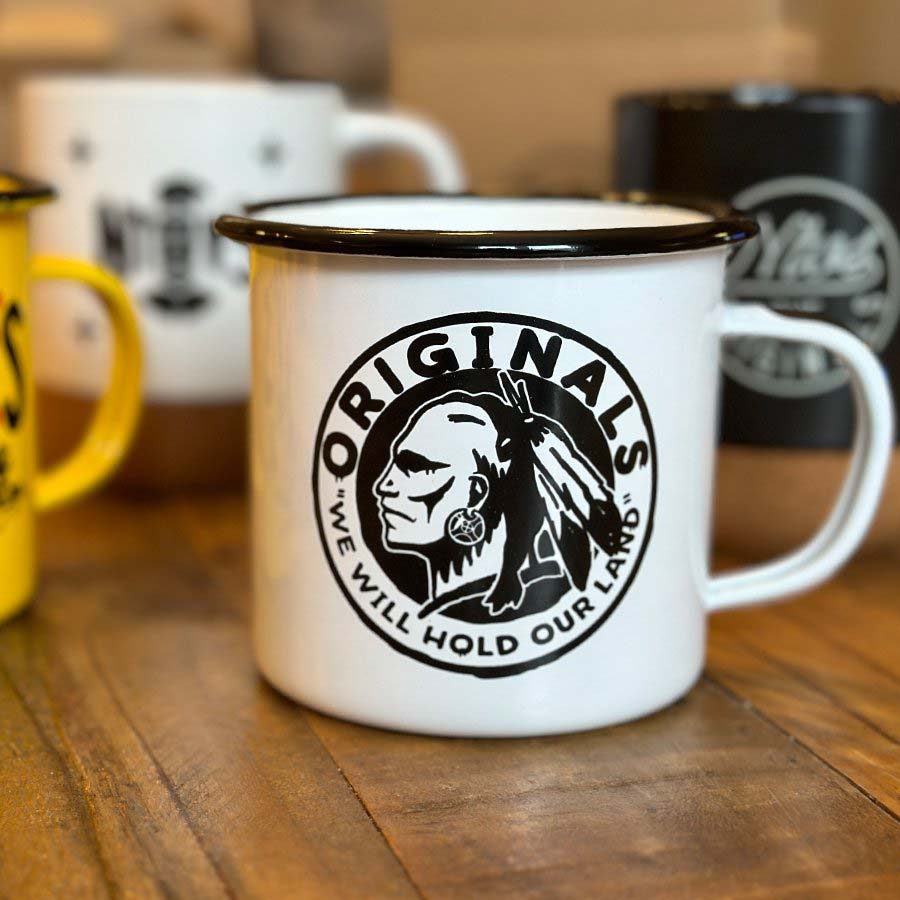 White Campfire NTVS Steel Mug