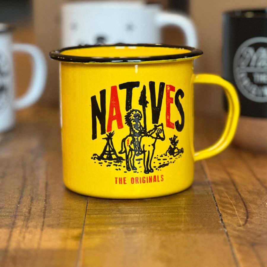 Yellow Campfire NTVS Steel Mug