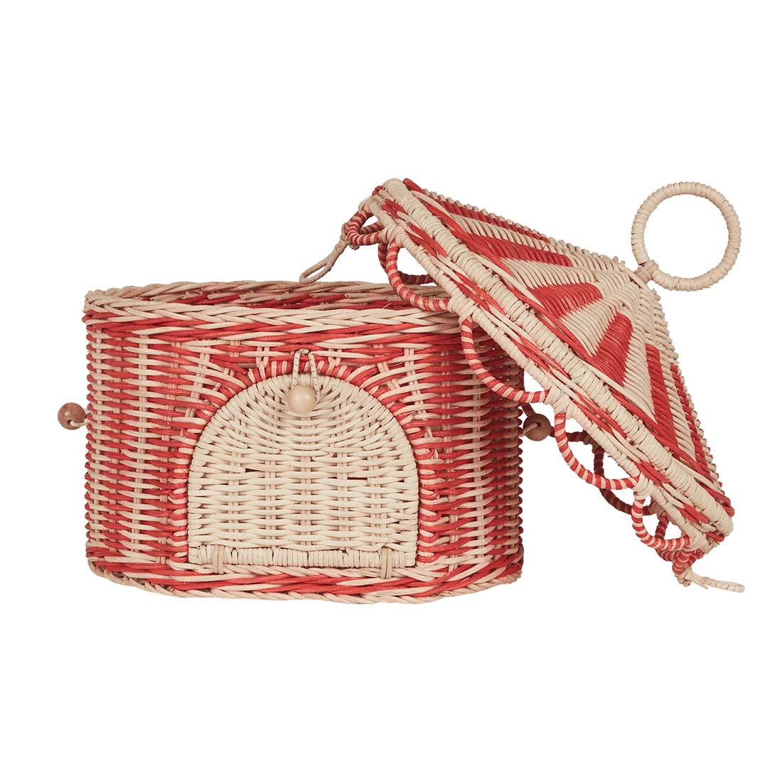 Circus Tent Red Stripe Toy Basket