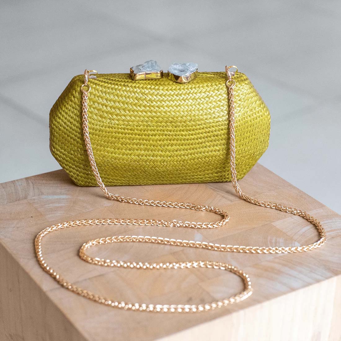 Matcha Octagon Handwoven Handbag