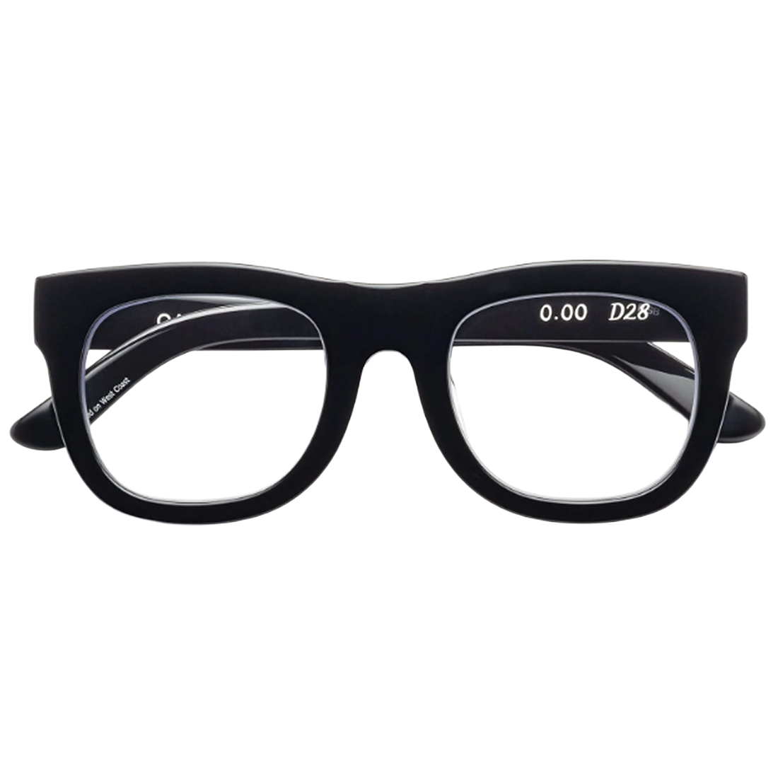 Black eyeglasses front view