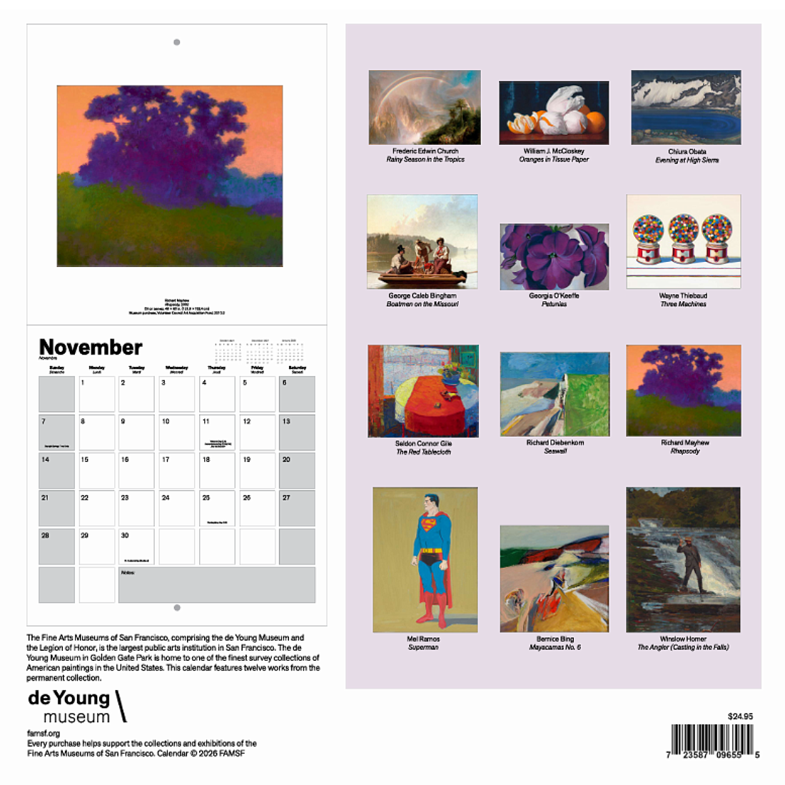de Young American Paintings 2027 Wall Calendar