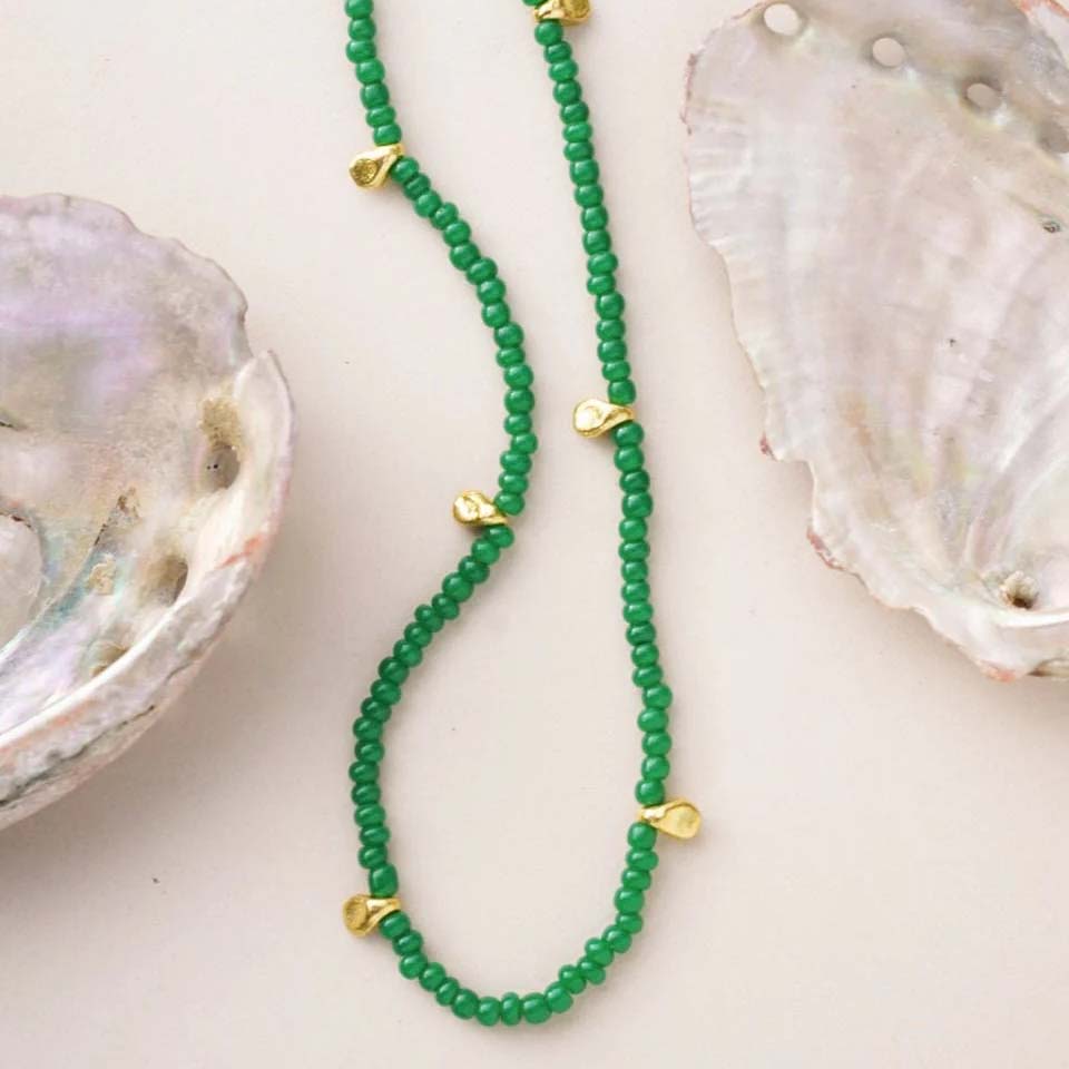 Emerald Dreams Beaded Necklace