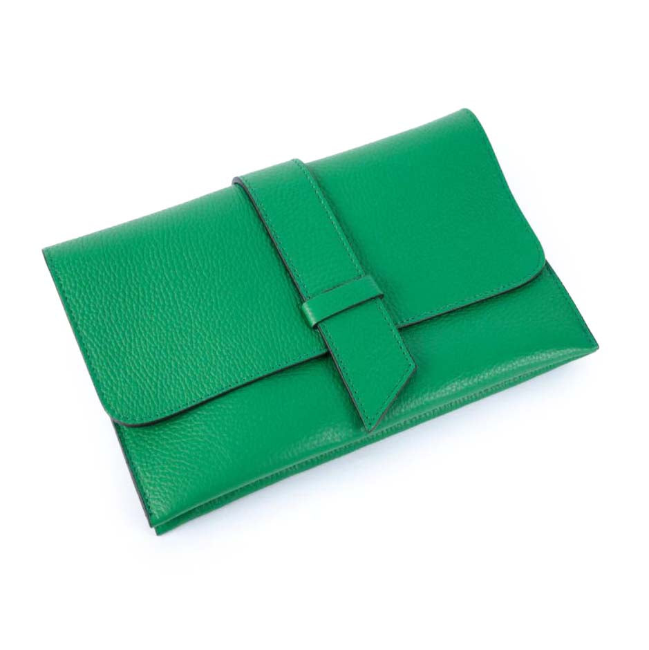 Kelly Green Italian Leather Frizione Bag
