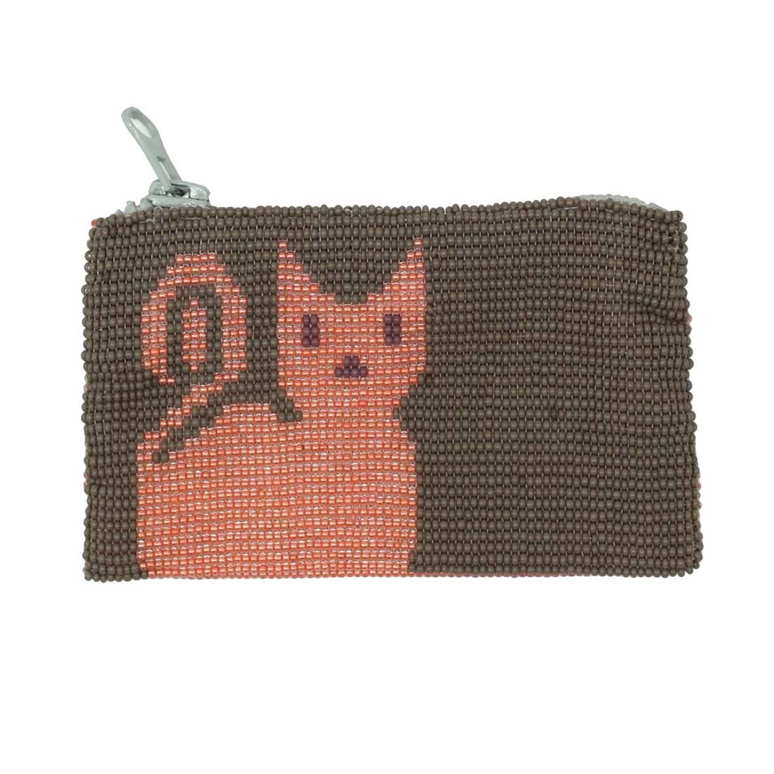 Cat Glass Bead Coin Purse