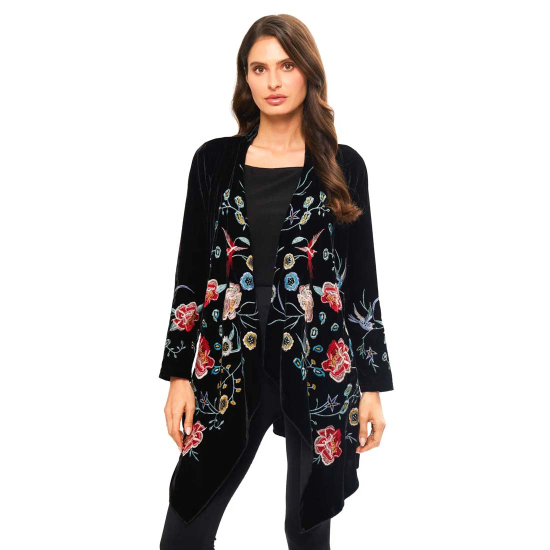 Black Velvet Embroidered Jacket