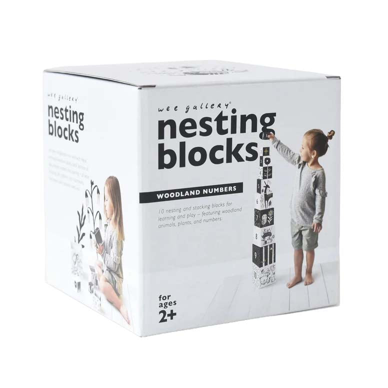 Woodland Numbers Nesting Blocks