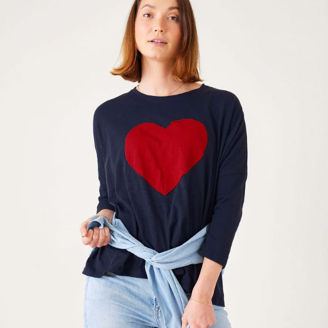 Catalina Navy Heart Icon Slub Tee