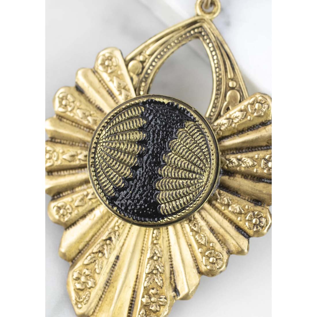 Zelda Vintage Glass Button Necklace