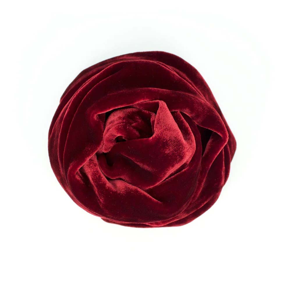 Red Silk Velvet Shawl