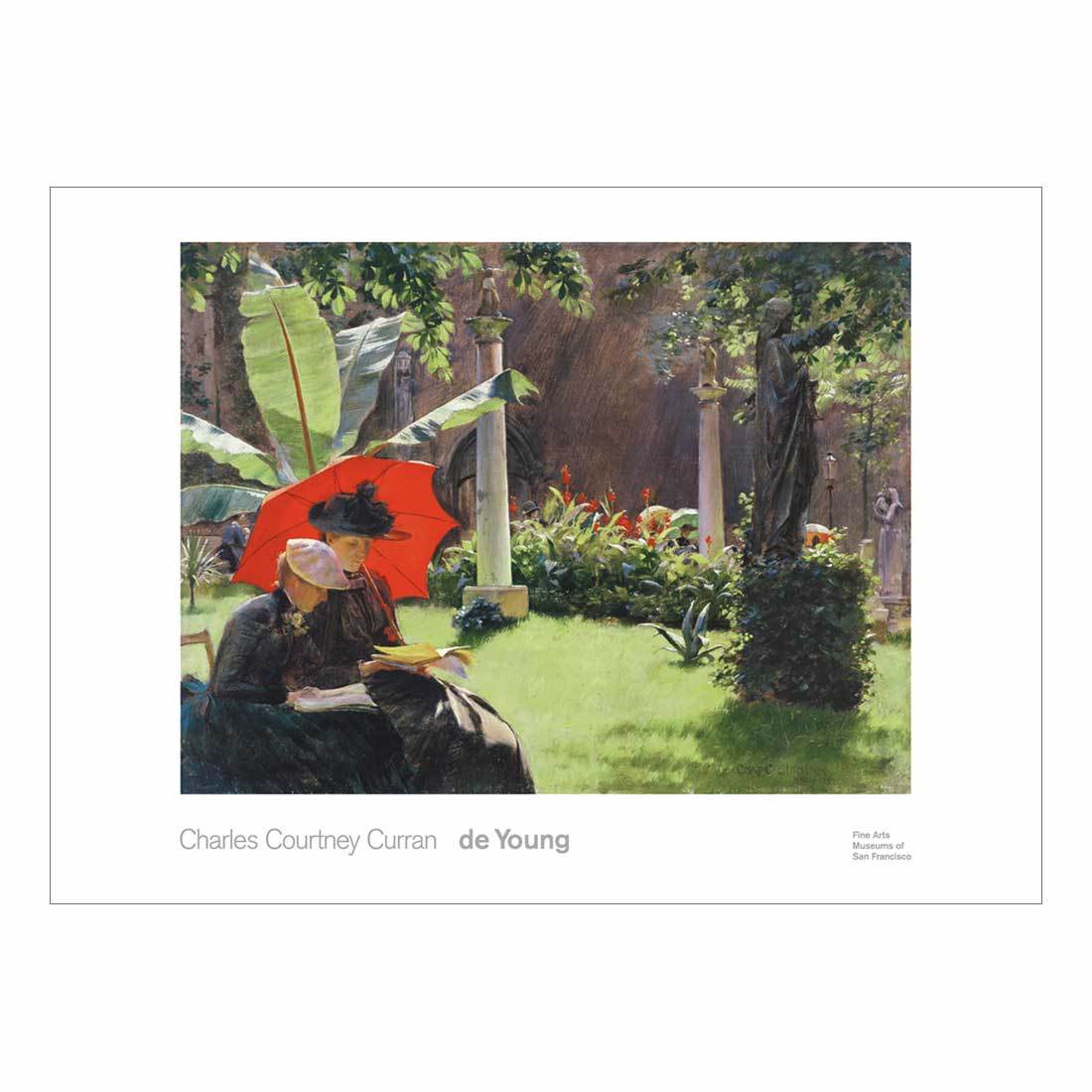 Charles Curran Afternoon in the Cluny Garden, Paris Poster
