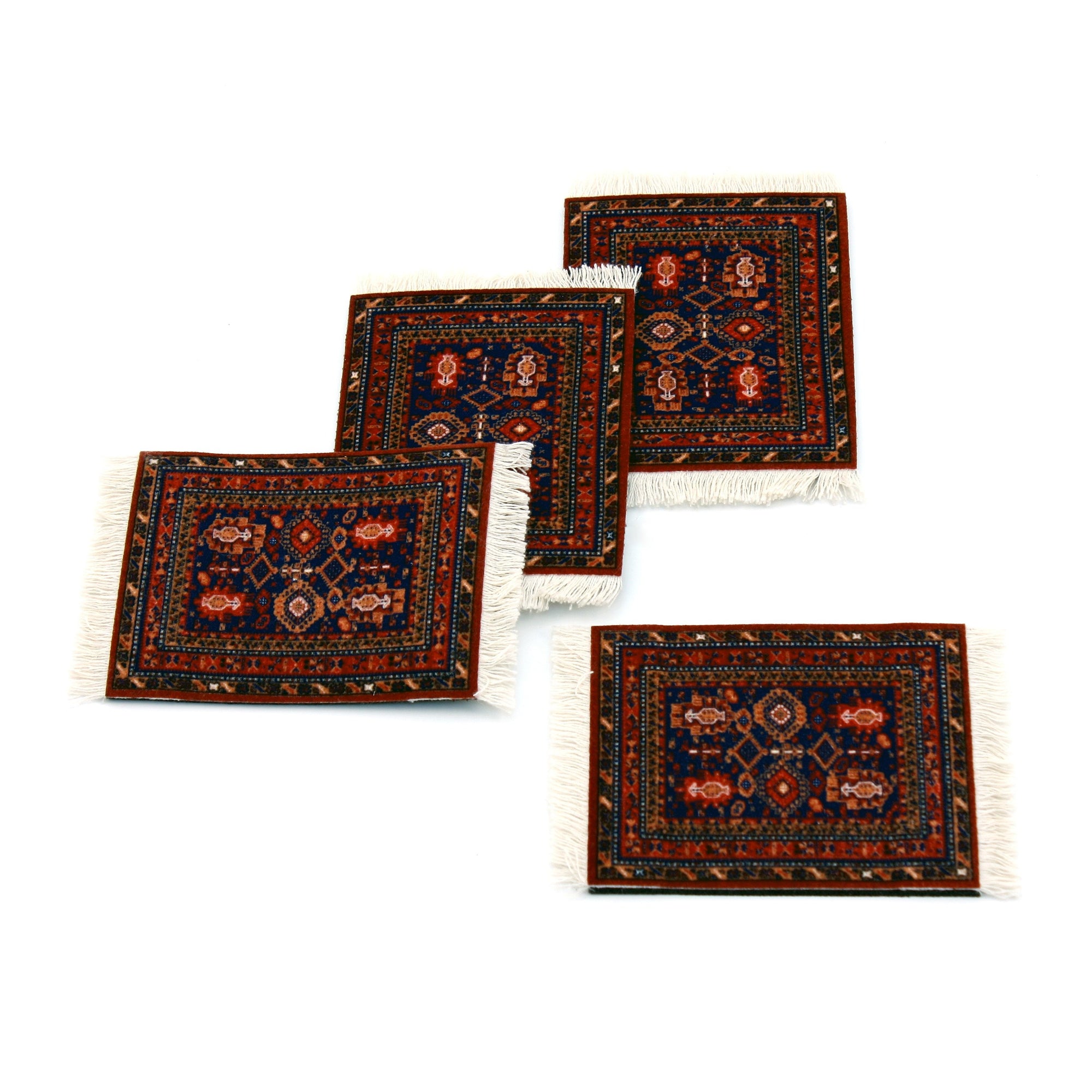 Early Turkmen Timuri Rug Coaster Set