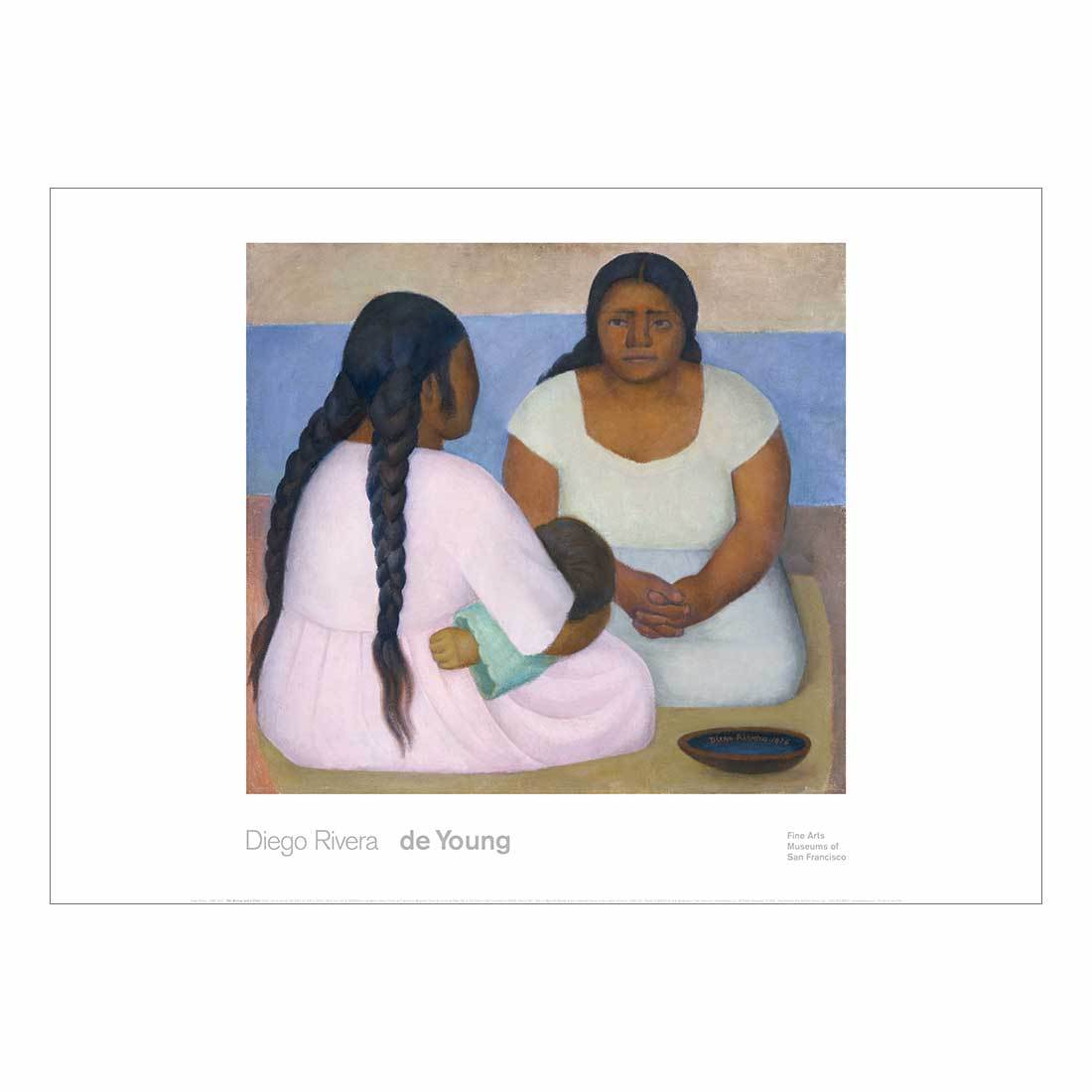 Diego Rivera Two Women and a Child Poster