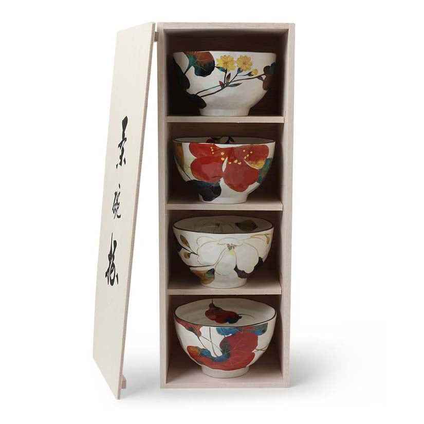 Fall Flowers Rice Bowl Set