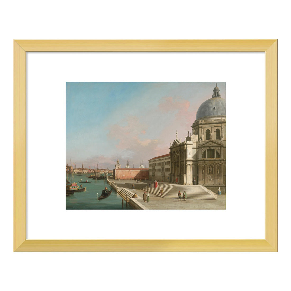 Venice, the Grand Canal Looking East with Santa Maria della Salute Framed Print