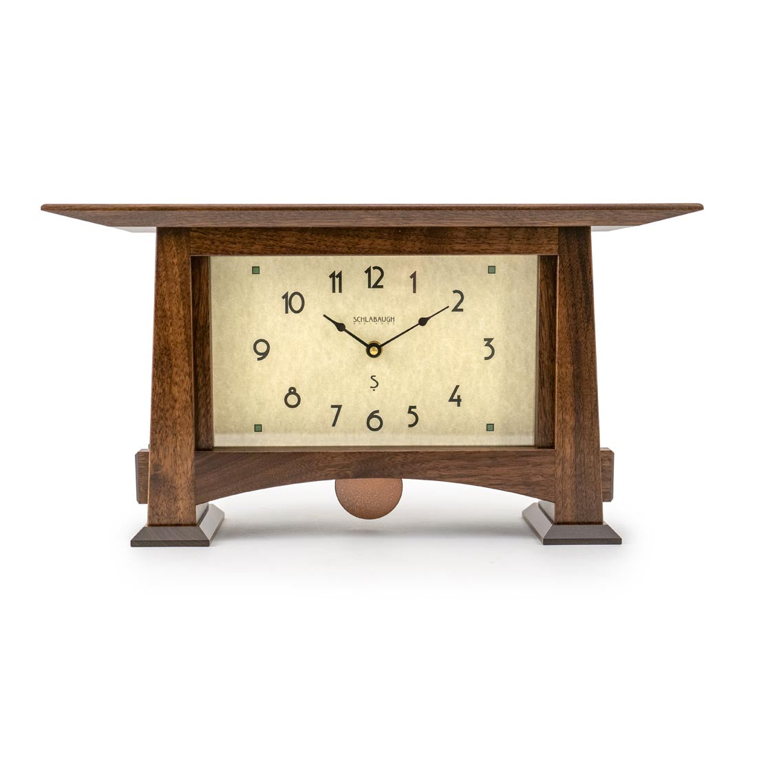 Craftsman Walnut Pendulum Clock