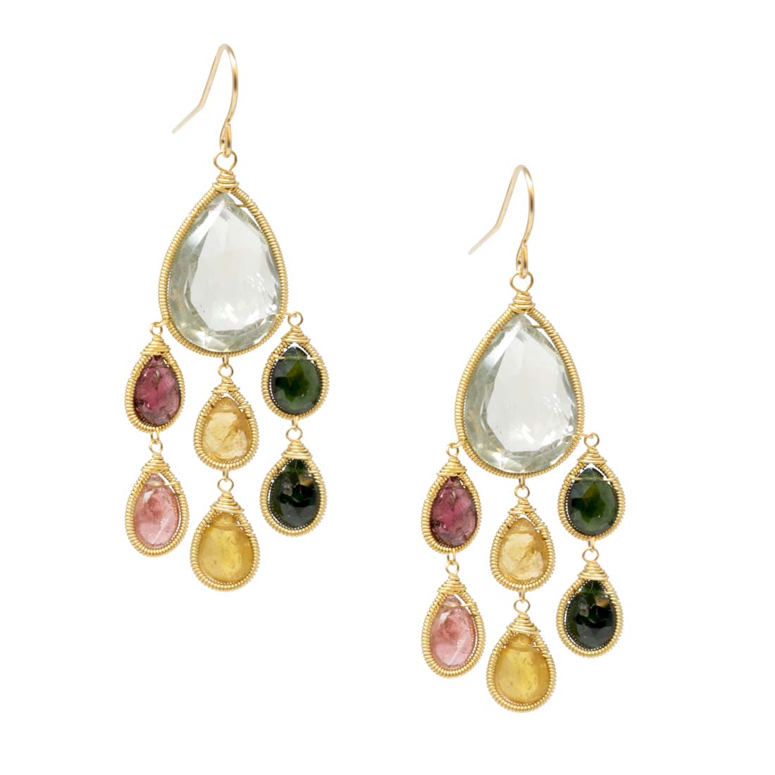 Gemstone Treasure Chest Earrings