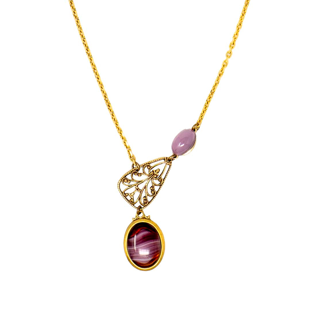 Ione Violet Agate Necklace