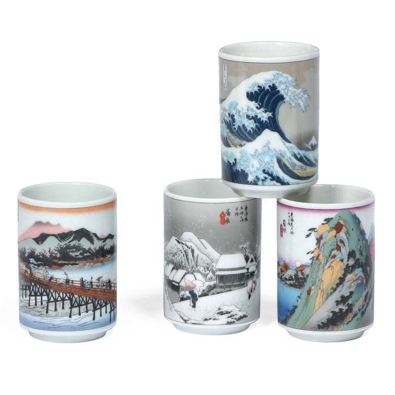 Tokaido Scene Tea Cup Set