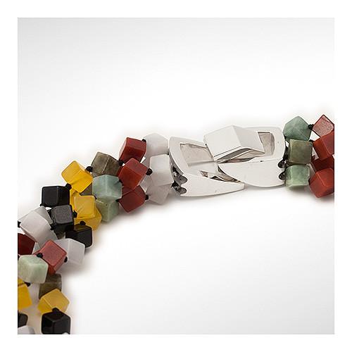 Jade Tumbling Cubes Necklace
