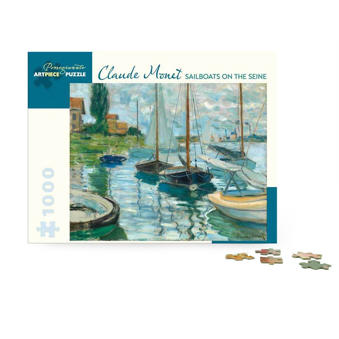 Monet Sailboats on the Seine 1000-Piece Jigsaw Puzzle