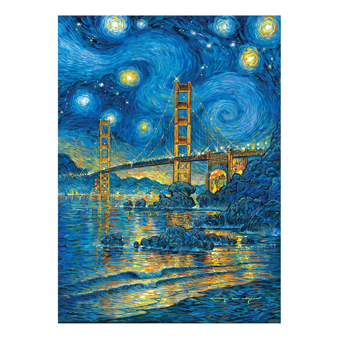 San Francisco Starry Night Puzzle - de Young & Legion of Honor