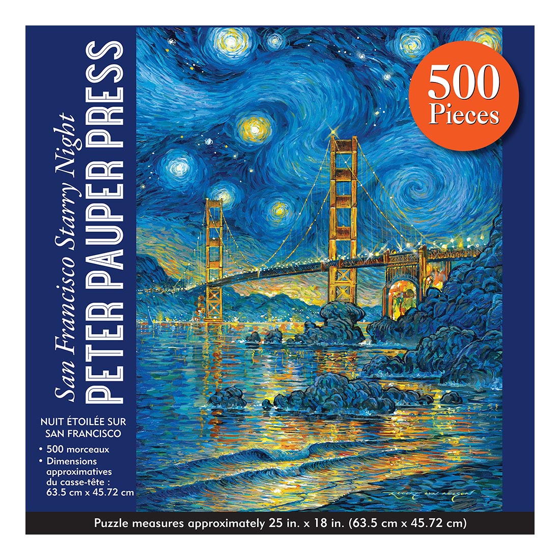 San Francisco Starry Night 500-Piece Jigsaw Puzzle
