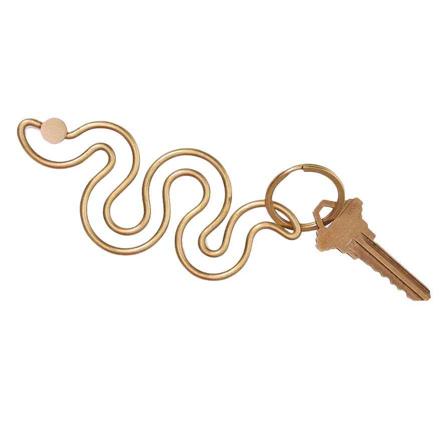 Brass Snake Key Ring