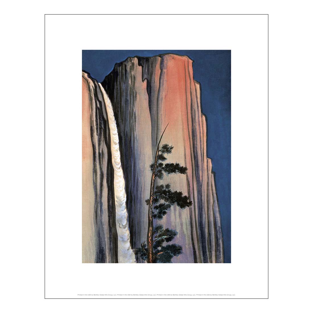Obata Evening Glow at Yosemite Waterfall Print