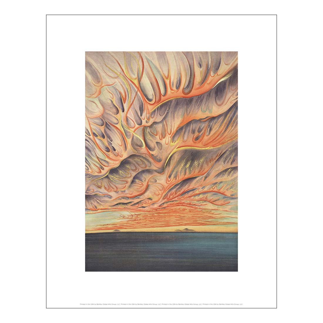 Obata Setting Sun on Sacramento Valley Print