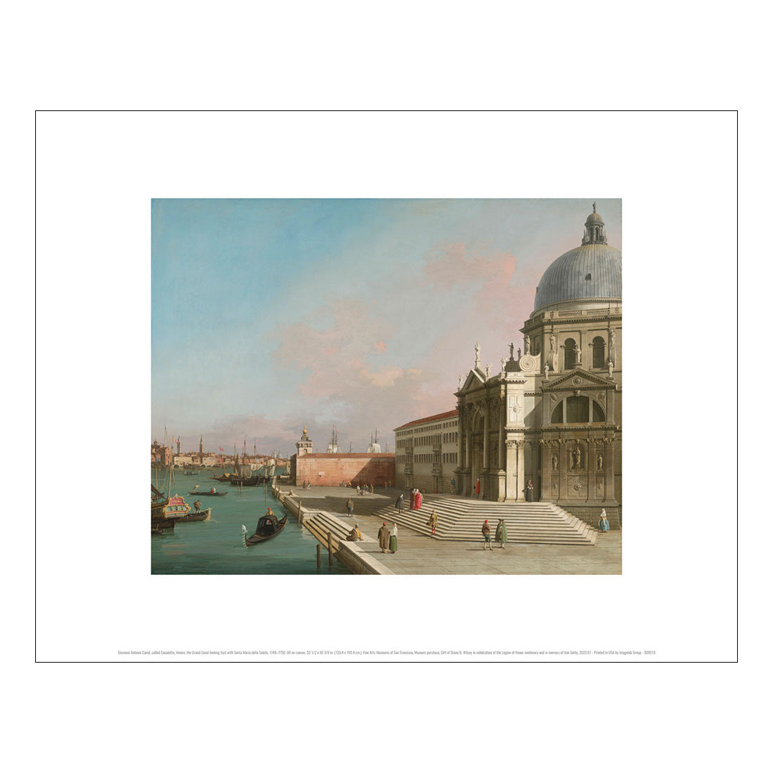Venice, the Grand Canal Looking East with Santa Maria della Salute Print