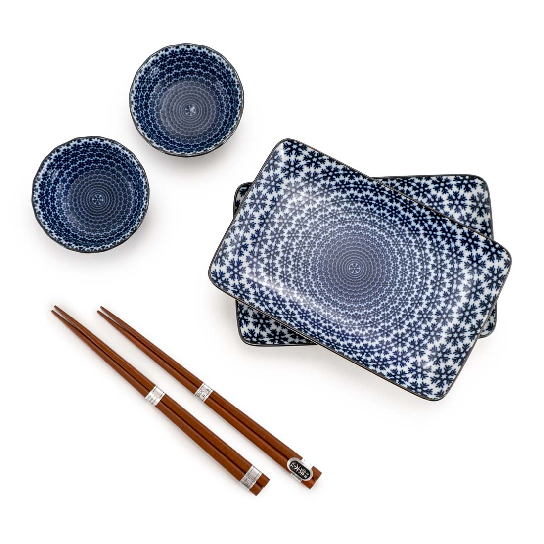 Blue &amp; White Sushi for Two