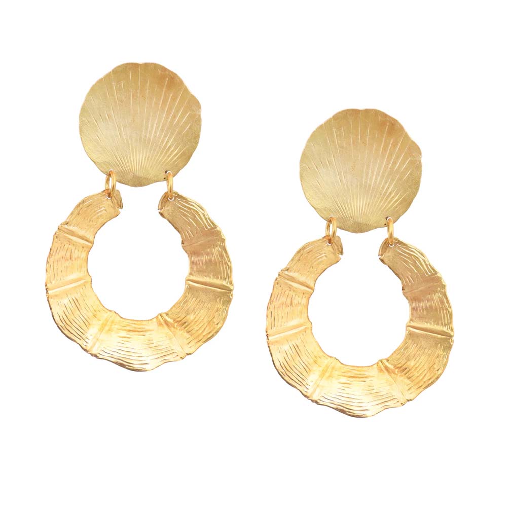 Gold Bambou Earrings