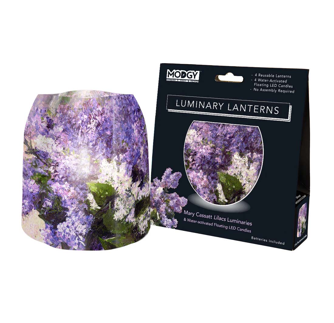 Mary Cassatt Lilacs Expandable Luminary Set