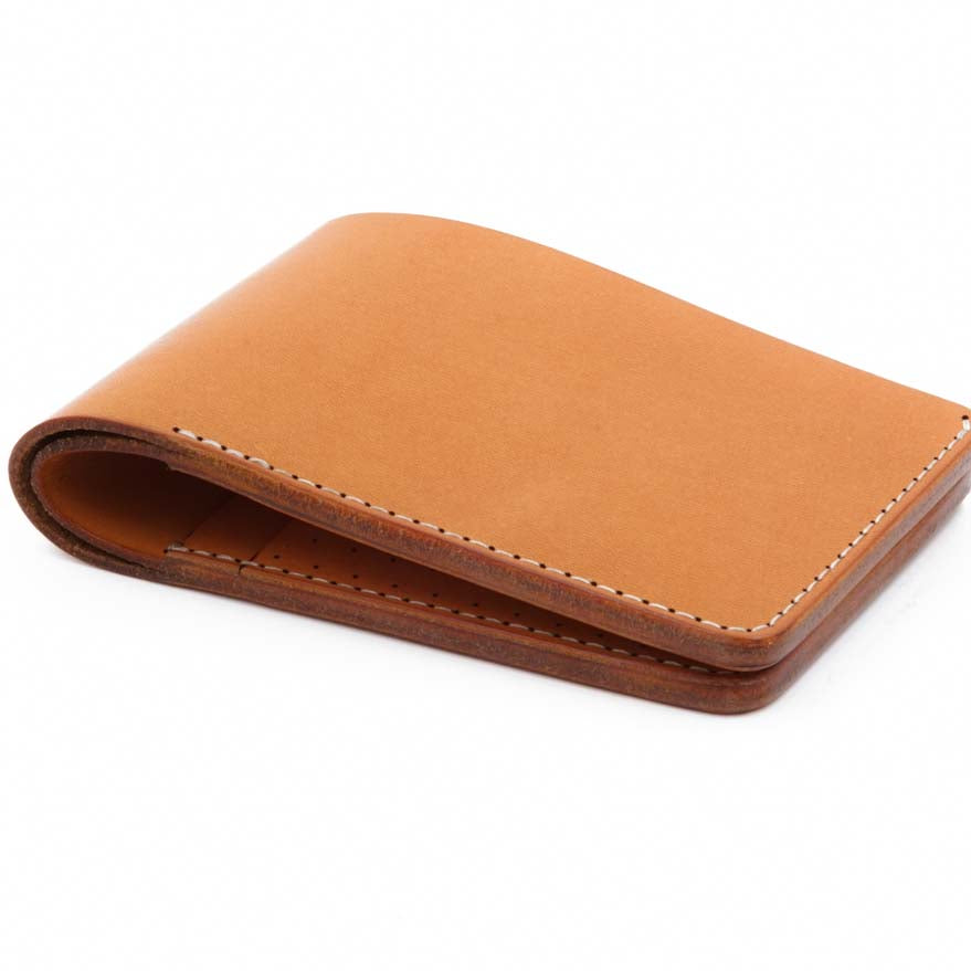 Check Leather Bifold Coin Wallet in Royal - Men