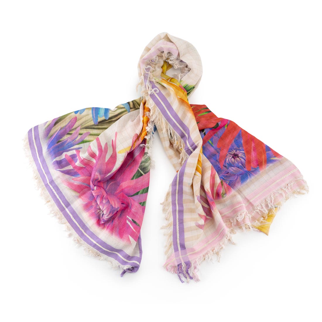 Tropical Floral Square Scarf