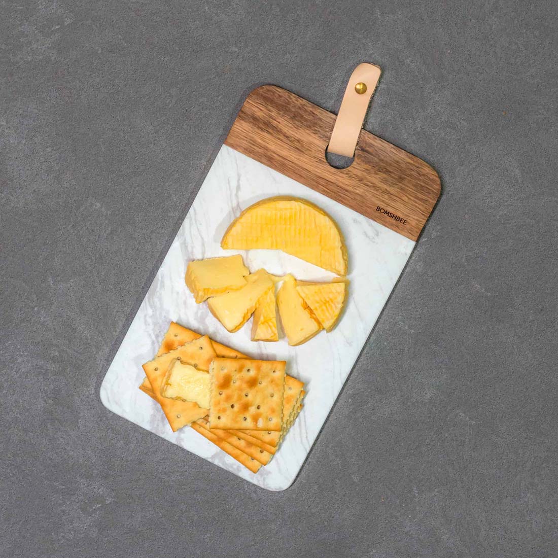 Posh Marble and Wood Serving Board