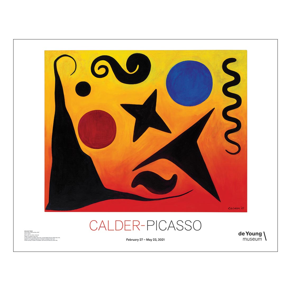 Calder Seven Black, Red, and Blue Print Poster