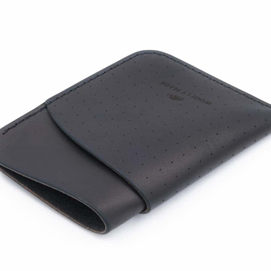 Black Leather Wrap Wallet