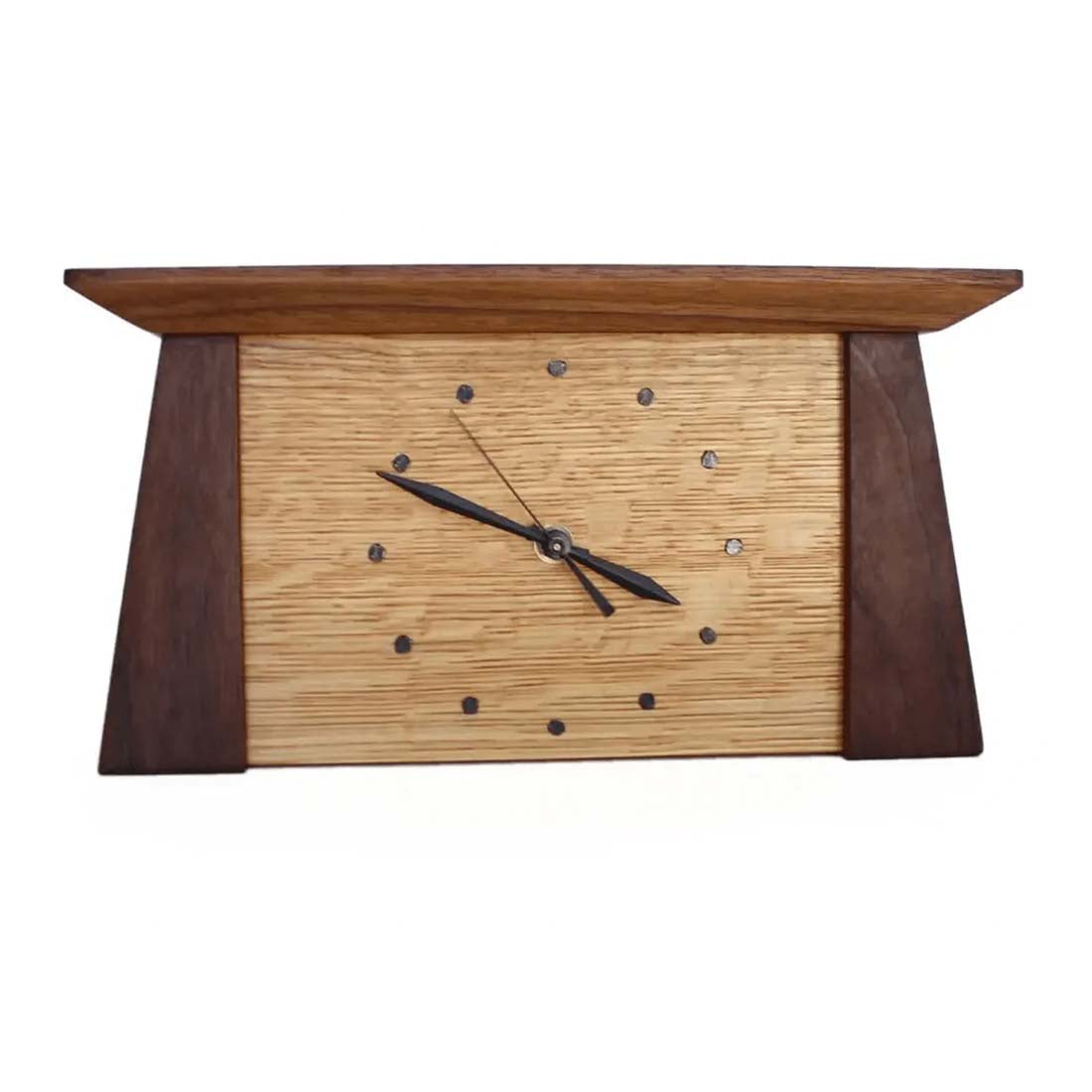 Prairie Walnut &amp; White Oak Mantel Clock